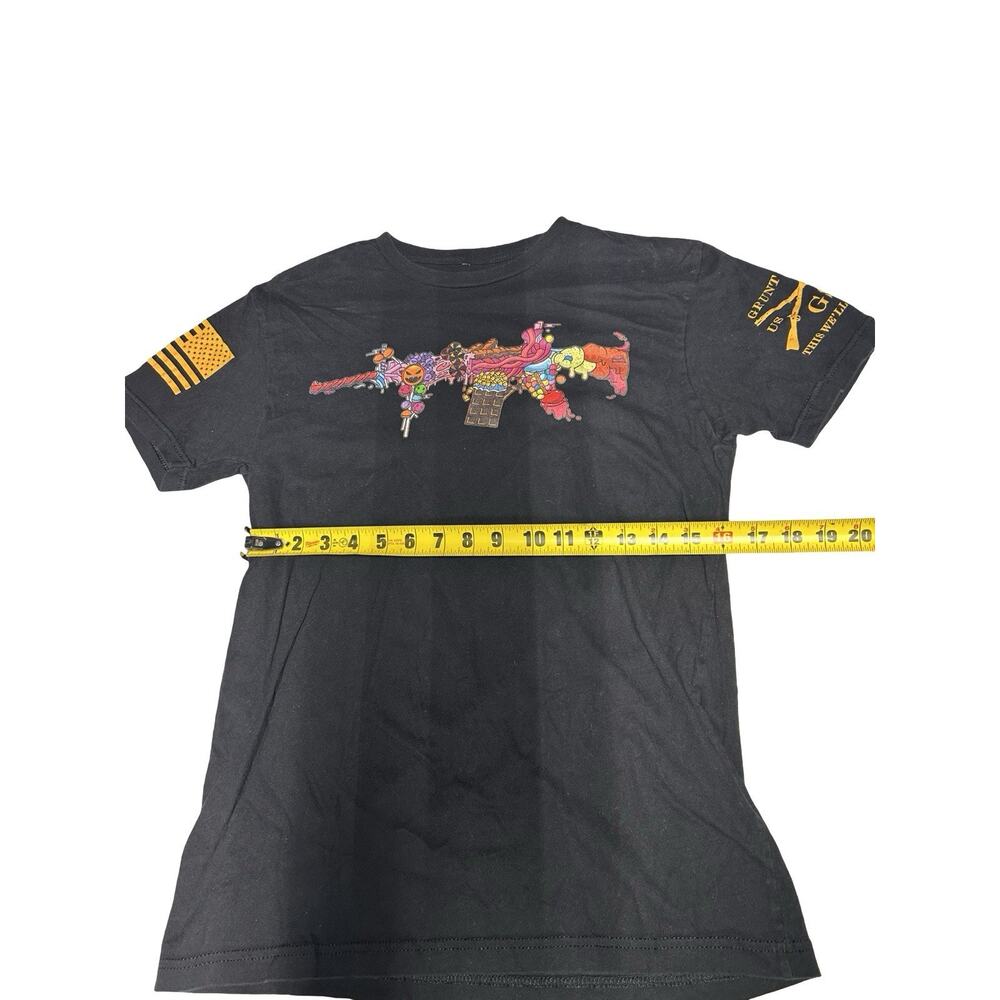 Grunt Style Candy Rifle Graphic T Shirt Black Men’s Medium Military Patriotic - Picture 3 of 5